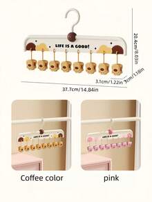 Zazumi 1 PC Cute Cartoon Cat Paw Sock Clips Set Of 8 Drying Hangers For Laundry Multipurpose Drying Rack For Socks Bibs Hats Towels Dorm Balcony Space Saving Clothes Organizer - Multicolor - View 7