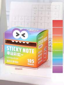 Zazumi Big Mouth Monster Design Pull Tab Sticky Notes Cute Pearl Finish Transarent Stationery Gift For Students Holiday Season Birthday Gift Ideas Must Haves - Multicolor - View 13