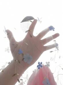 SHEIN Glamorique Kids 少女优雅吊带荷叶边短袖刺绣网纱层叠A字公主裙，适合节日派对、生日礼物、度假、夏季穿着 - 粉色 - 查看 8