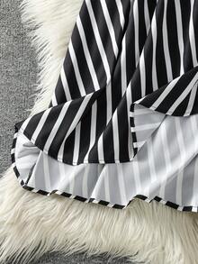 Franclia 女士优雅条纹印花连衣裙