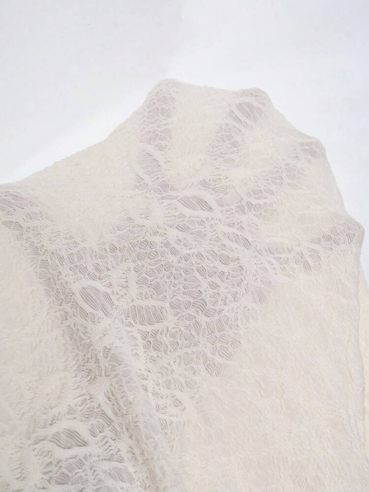 Plus Size Elegant Solid Color Jacquard Commuter Jacket,Spring/Summer