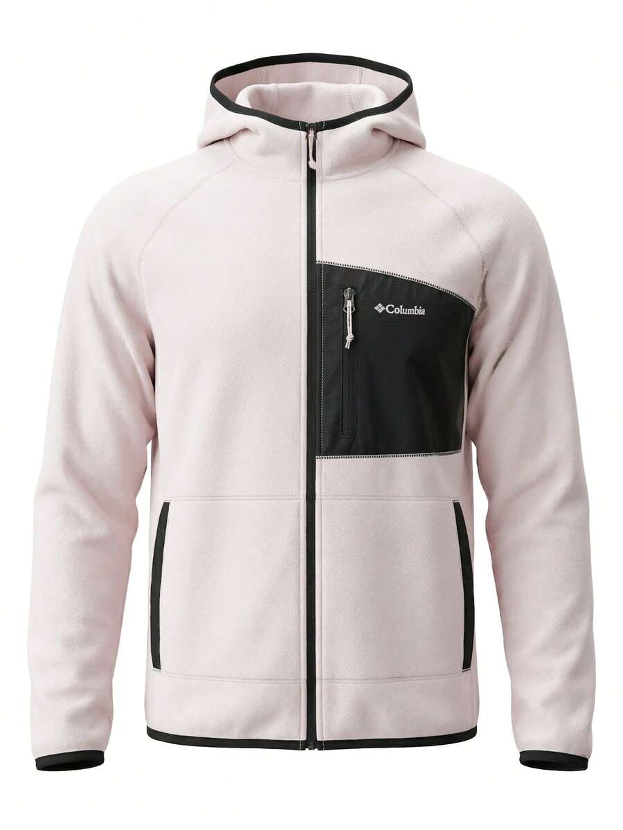 Columbia Men's Full Zip Fleece Hoodie Jacket White - Clear - View 1