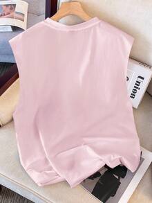 Manfinity Joysei Pink Knitted Marine Life Print Casual Sleeveless Vest For Men - Pink - View 3