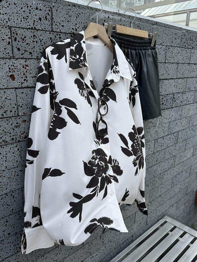 Women Loose Casual Blouse, Minimalist And Stylish For Everyday Wear Long Sleeve Top