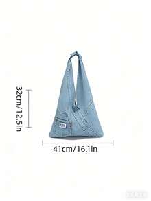 Joivida One Medium Large Denim Fabric Strap Multi Pocket Vintage Unique Design Tops Crossbody Bag For Women Student Daily Commute College Outing Casual Dating Fashionable Crossbody Purse Shoulder Bag - Multicolor - View 3