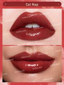 SHEGLAM Pout Pillow Cushion 唇彩-Cat Nap 保濕液體唇膏高光澤海綿頭塗抹器保濕不沾唇釉派對唇彩 品牌 美容 化妝 化妝品 適合女性與女孩 完美搭配冬季 Y2K 時尚 流行 生日禮物 假期 派對準備就緒 最佳顏色