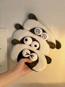 Joivida 1个可爱卡通绵羊眼罩，睡眠时可用，夏季冰敷，适合女孩睡眠时保护眼睛，趣味眼罩，遮光。 - 黑與白 - 查看 5