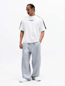 SUMWON Comfortable Relaxed Fit Drawstring Sweatpants With Side Pockets For Casual Loungewear And Weekend Wear Plain - Light Grey - View 5