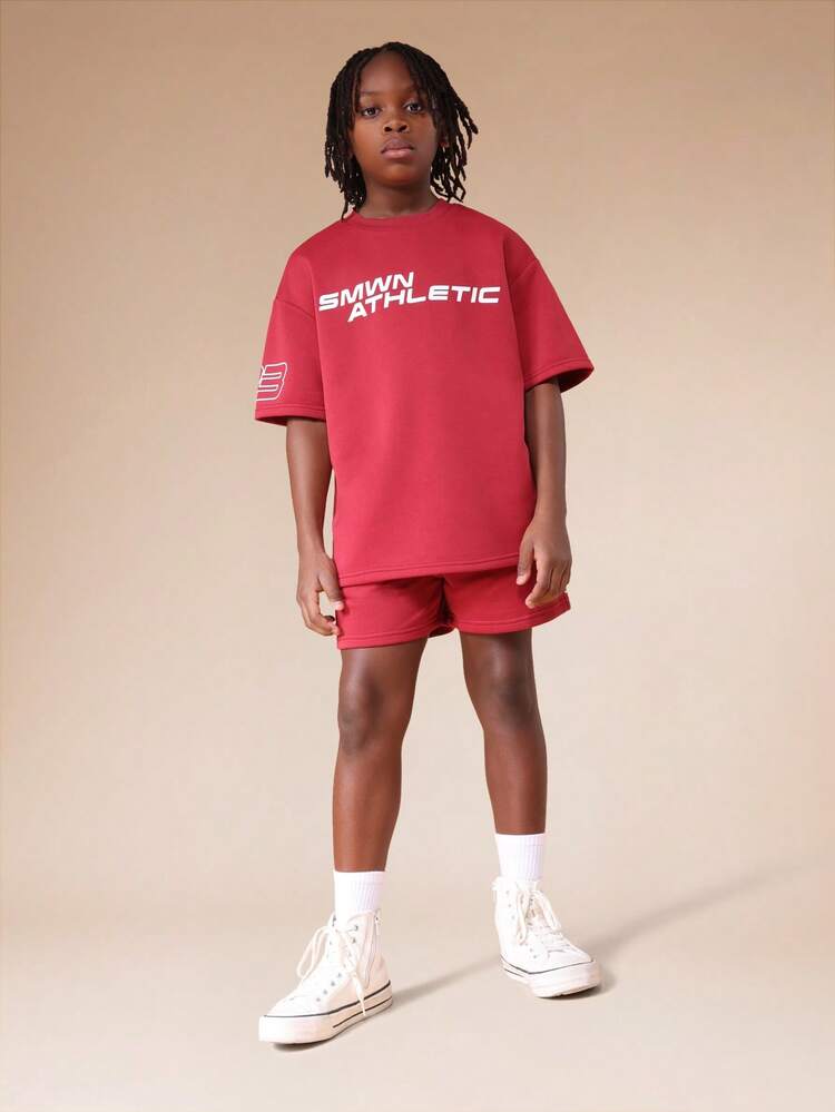 Ensemble t-shirt oversize à col rond et short