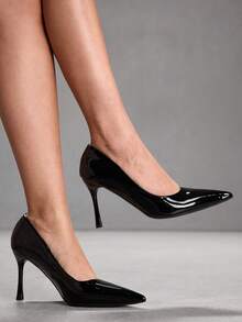 CUCCOO SZL Women's Fashion High Heel Pointed Toe Pumps, Suitable For Office, Party, Daily Wear Valentine's Day - Black - View 5