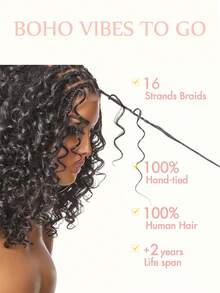 Boho Flätad Djupt Lockig 5x5 Stängning Spets Med Flätad Bob 10-14 Tum Äkta Hår Lockigt Djupt Vågigt Limfritt Förskuret Plockat Transparent Spets Kort Peruk Klar Att Gå Svart Peruk - Natural Black - Visa 4