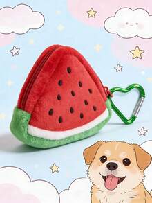 PETSIN 1个装宠物卡通可爱训练零食袋宠物拉链收纳袋宠物多功能狗粮袋训练袋遛狗零食袋 - 彩色 - 查看 3