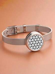 Wholesale Stainless Steel Aroma Diffuser Bracelet, Adjustable Essential Oil Diffuser, Perfume Bracelet. - Royal Blue - View 8