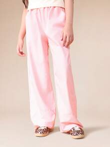 SUMWON Tween Paradise Grapefruit Print T-Shirt And Striped Wide Leg Pants Co-Ord Set Summer Casual Outfit