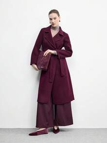 CUCCOO BIZCHIC Women's Suede Pointed Toe Basic Fashion Minimalist Commuting Burgundy Comfortable Flat Shoes Valentine's Day