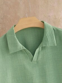 HIMLAND 男士纯色短袖休闲Polo衫 - 彩色 - 查看 3