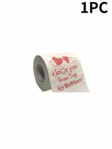 Joivida [1 Roll Of "I Love You" Toilet Paper] "I Love You From Top To Bottom" Toilet Paper Roll, Decorative Love Themed Paper Product, Universal Holiday Gift, No Electricity Required, Feather Free, Suitable For Anniversaries, Weddings, Party Decorations, Valentine's Day, Etc., Suitable For 14 Years Old And Above - Multicolor - View 13