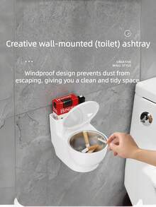 Odor Proof Ashtray With Lid - Stainless Steel Smokeless Ash Tray For Home, Office, Toilet, Creative & Modern Design - Multicolor - View 4