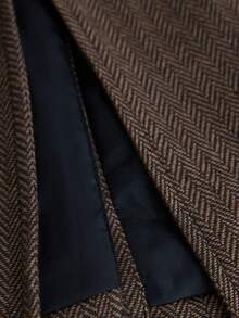 Aveloria Modichic New Stylish Design Casual Long Sleeve Herringbone Blazer With Skirt Hem - Multicolor - View 7