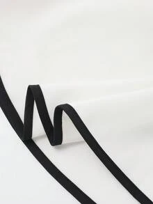 GlowEve 女士撞色金属太阳扣收腰修身优雅迷人日常法式通勤休闲百搭假日商务黑白无袖吊带背心，早春/春夏 - 彩色 - 查看 8