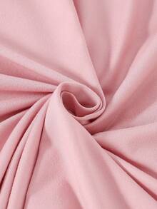 Girls' White Bow Print Pink Short Sleeve Top Paired With Plaid Bow & Heart Print Ruffle Hem Pants Pajama Set - Pink - View 7