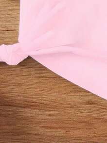 Camiseta de manga corta con estampado de letra y estrella de niña joven, cómoda y de moda, adecuada para fiesta y uso casual, tops de K-pop en color rosa - Rosa - Ver 4