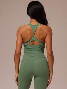 Musera Sport 露背罗纹运动上衣，适合运动健身、健身房、普拉提、日常休闲穿着