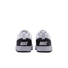 Nike Court Borough Teen Sneakers Modern Anti-Slip Lace-Up Commuting Gym Travel Black DV5456-131 - White/Black - View 3