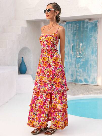 Vivid Eden Women's Summer Vacation Floral Print Ruffle Hem Spaghetti Strap Dress,Summer Vacation Outfits Women, Summer Outfits Women, Summer Outfits Woman, Women Summer Outfits,Beaches Vacation Dress Dress Summer Woman S Dresses Summer,Spring To Summer,Vacation Outfits Women,Holiday Outfits For Women,Beach Outfit For Women,Sun Dresses For Women,Ummer Beach Dresses, Back-To-School Outfits, Very Simple Outfits, Women's Country Style Clothing, Office Wear, Old-Fashioned Style, Teacher's Outfits, Date Wear, Graduation Season Dresses, Women's Dresses, Spring/Summer Casual Dresses, Summer Dresses.Vacation,Vacation Style,