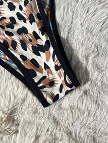3pcs/Set Women Shiny Waistband Sexy Leopard Print Thong Panties - Multicolor - View 5