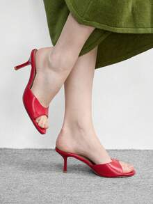 CUCCOO BIZCHIC Women Summer Fashion Versatile High Heel Sandals Spring Shoes Summer Shoes - Tender red - View 3