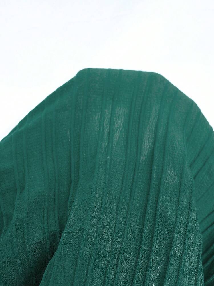 Vestido de turno de unicolor elegante con cuello entallado, adecuado para ir al trabajo en verano, talla grande