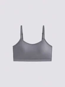 3件套女士纯色可调节肩带舒适无钢圈加厚运动文胸，适合运动、睡眠 - 彩色 - 查看 11