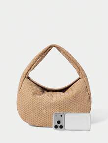 SHECARRY Women's Casual Bohemian Style Versatile Tote Bag - Apricot - View 3