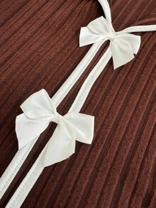 SHEIN Bộ đồ ngủ nữ 2 món gồm áo cổ bẻ, áo tay ngắn và quần dài, kiểu dáng ngọt ngào và thanh lịch, thích hợp cho mùa xuân/thu. - Cà phê nâu - Xem 9