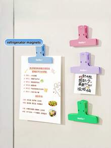 Joivida 磁性计划夹，强力吸附，办公用品，适用于文件、账单、书籍，节日生日礼物必备佳品 - 彩色 - 查看 10