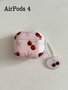 Korean-Style Pink Bow Cherry Earphones, Compatible With Various Wireless Bluetooth Earphones, Fits Most Earphone Cases - Multicolor - View 13