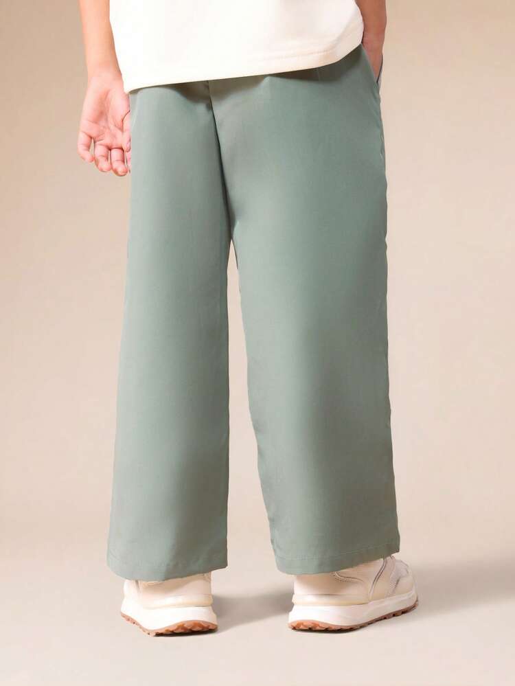 Wide Leg Pants With Adventure Patches