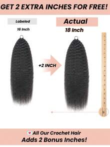 Boho Braids 女士羽毛钩编真人发 50克/150克/250克 蓬松直发 预分离无结蓬松直发钩编假发 预环钩编真人发接发 - Natural Black - 查看 5