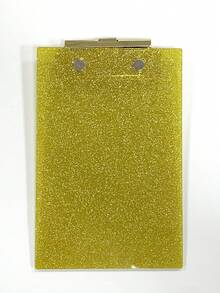 1件 標準信紙尺寸 A5 尺寸 4x6 英吋 壓克力亮粉夾板 金色夾子 時尚亮粉可愛紙屑夾板 女用 辦公桌 辦公室 教室 學用品 返校學生必需品 辦公配件 工作站裝飾 - 彩色 - 查看 18