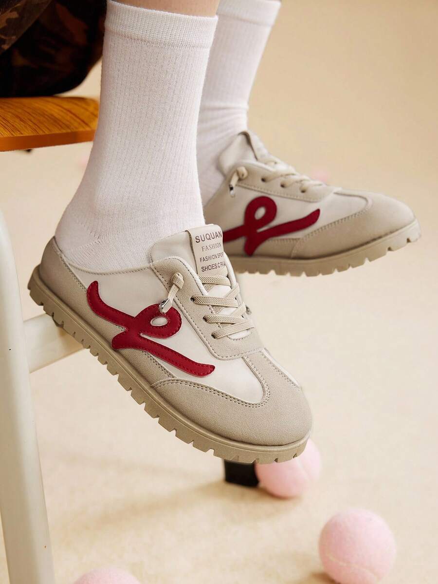 CUCCOO EASI Zapatos planos tipo mula de mujer para uso casual, versátiles para el uso diario - Caqui - Ver 1