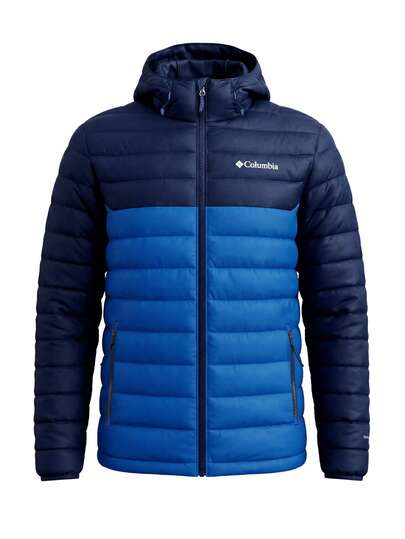 Columbia Powder Lite II Men's Hooded Jacket Mountain Blue Collegiate Navy