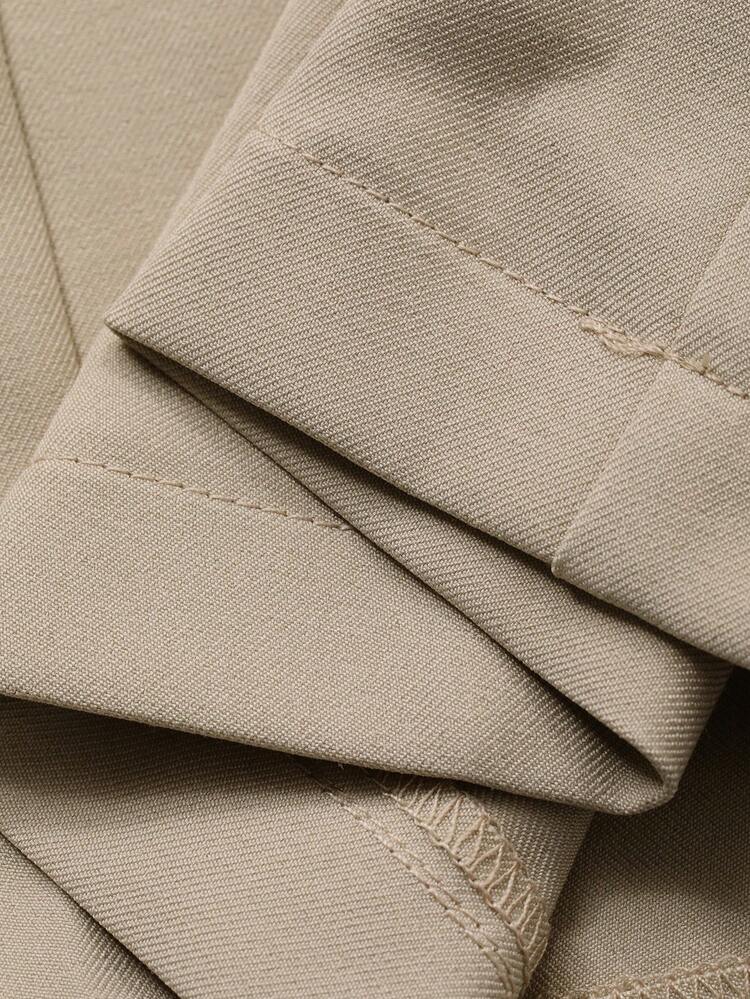 2pcs/Set Women Sleeveless V-Neck Cinched Waist Top And Casual Pants