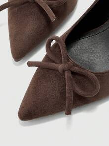 CUCCOO BIZCHIC Women's Classic Burgundy Pointed Toe Mid Chunky Heel Slip-On Pumps, Versatile For Commuting, Dating, Party, Holiday, Wedding For Christmas Spring Shoes - chestnut brown - View 8