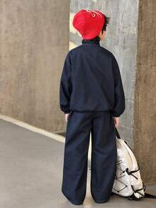 DAZY Tween Boys Fashion Zip-Up Denim Jacket And Pants Set - Blue - View 7