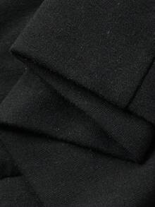 FRIFUL Women's Lightweight Sheer Mesh Patchwork Lantern Sleeve Loose Casual T-Shirt, Black, Spring/Summer - Black - View 8