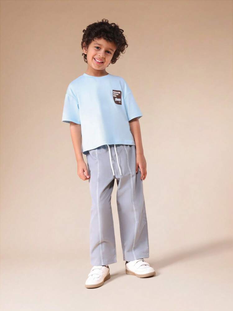 T-Shirt And Wide Leg Pants Set