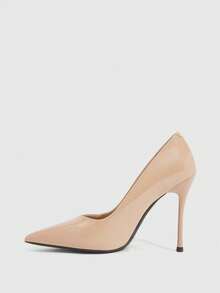 CUCCOO SZL Giày cao gót mũi nhọn quai ngang mắt cá chân đơn giản, thời trang thường ngày dành cho nữ, thích hợp cho mùa hè. - Màu be - Xem 4