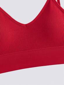 Loungeista 4pcs/Set Women's Seamless Striped Camisole Bras Sexy Comfortable Supportive Intimatesfor Summerfor Summer - Multicolor - View 5