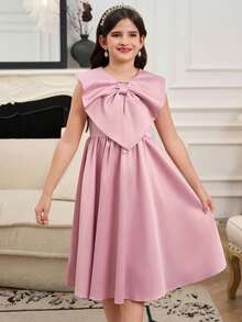 Vestido de princesa con lentejuelas doradas para niñas, falda esponjosa con detalles de lentejuelas, estilo de vestido de fiesta para niñas adecuado para banquetes y ceremonias de otoño/invierno - Rosa - Ver 7